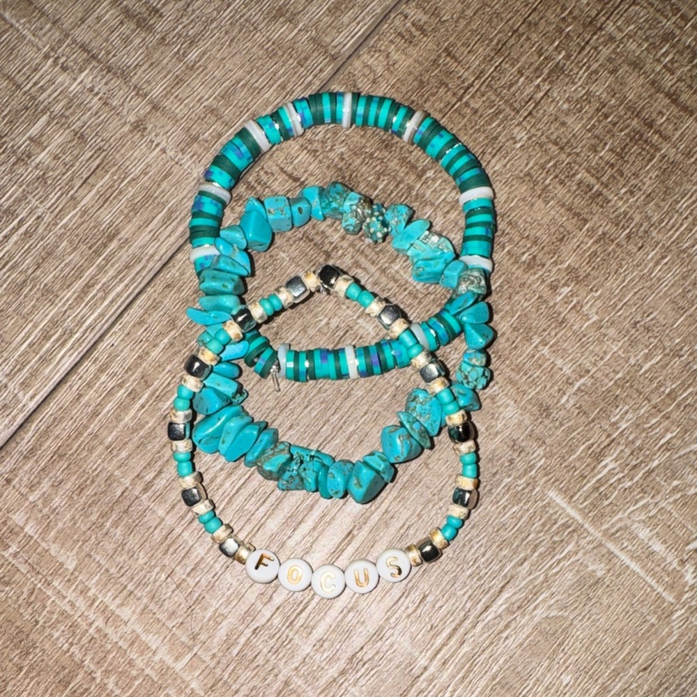Turquoise Bracelet Set, Made By Me!